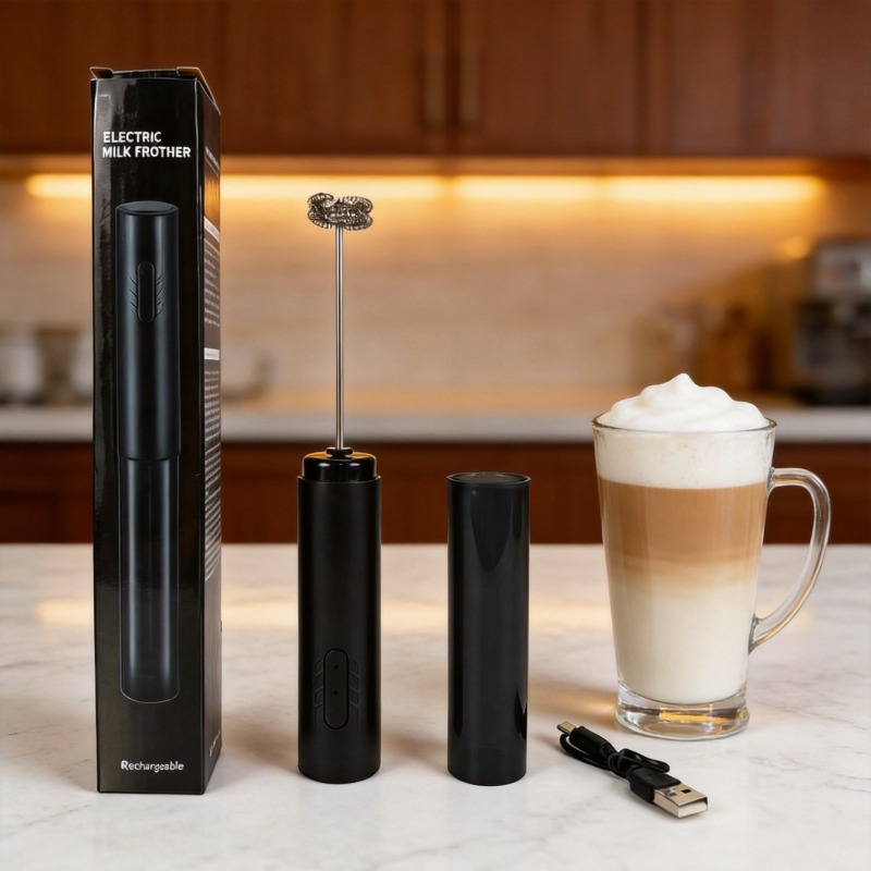 Portable Blender Usb Rechargeable - Montalatte Elettrico Portatile, Sbattitore per Uova