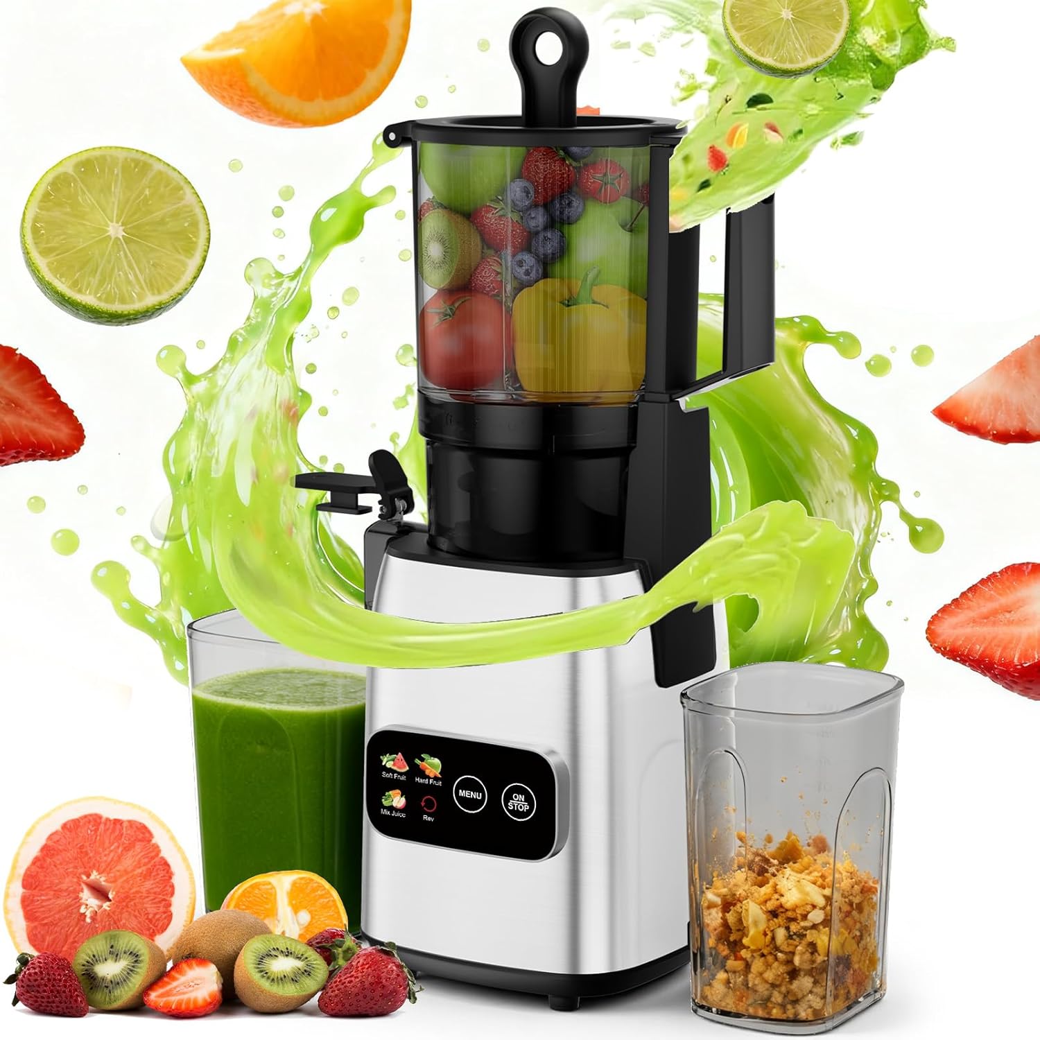 Electric Slow Juicer Cold Press - Estrattore di succo a freddo a