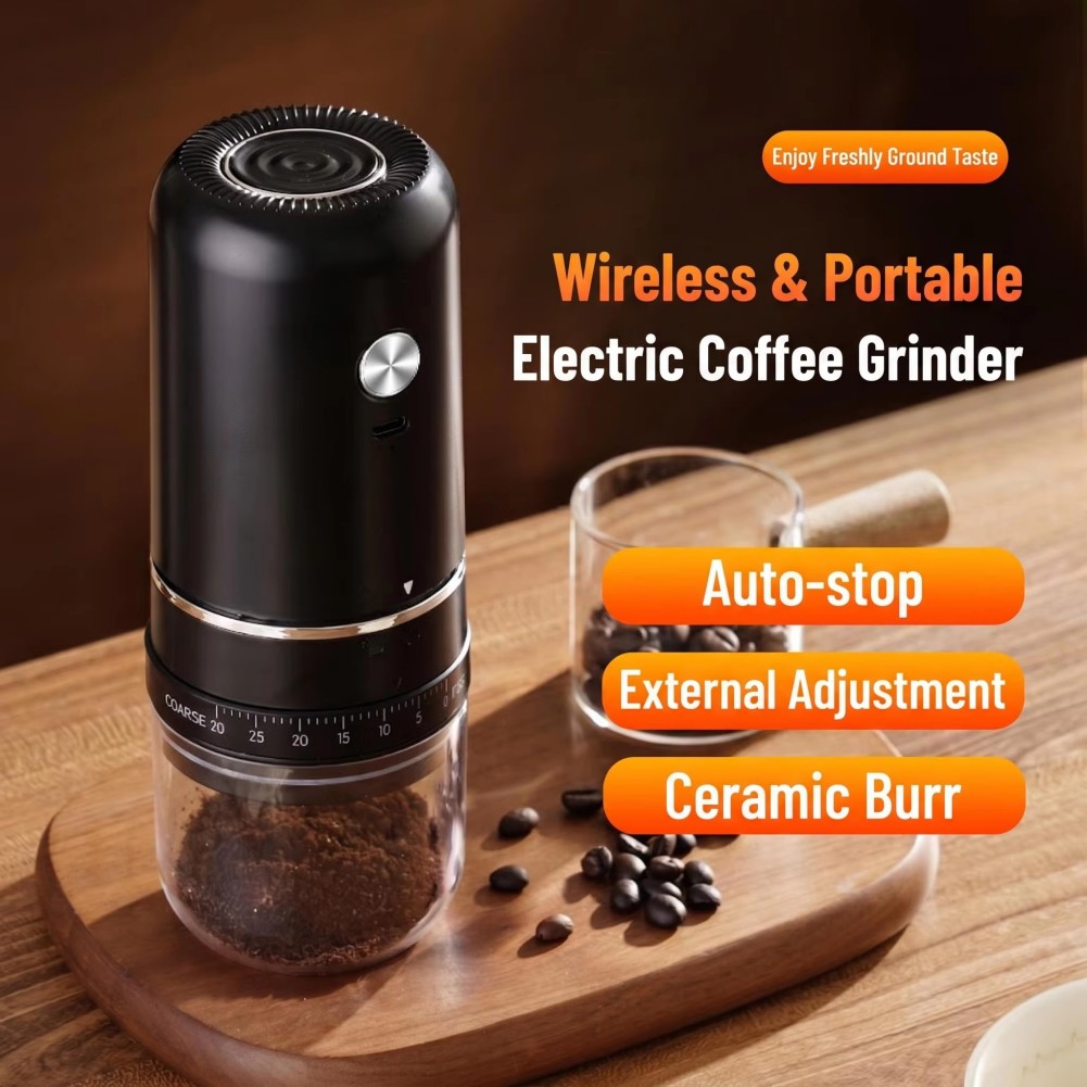 Coffee Bean Grinder Electric - Macinacaffè Elettrico con Macine Coniche Regolabili